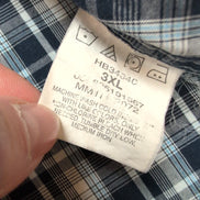 Chemise Wrangler modèle Cool River carreaux bleu marine et blanc 3XL