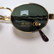 Lunettes de soleil BIALUCCI Y2K Branches larges Effet Or Brillant