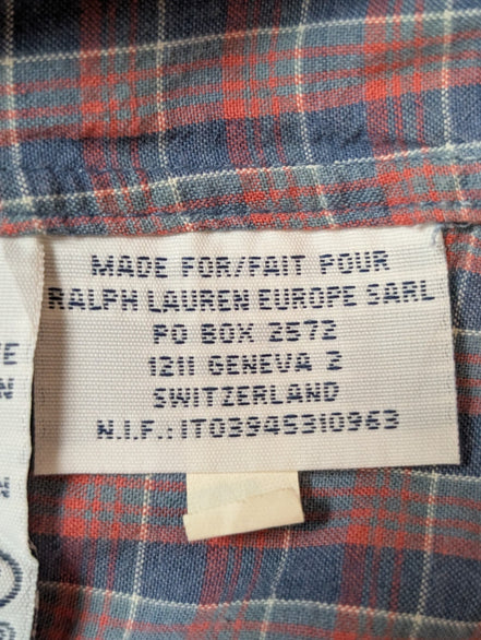 Chemise Polo Ralph Lauren Bleu blanc rouge à carreaux Taille XL - Excellent état