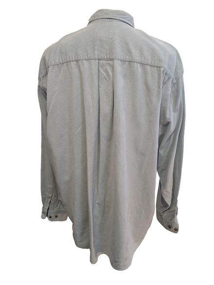 Chemise EDDIE BAUER T.XL TALL Velours Côtelé Vert Pâle Vtg