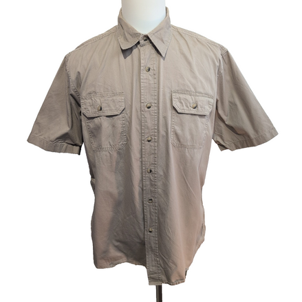 Chemise Wrangler Manche Courte Crème Unie Taille L Deux Poches