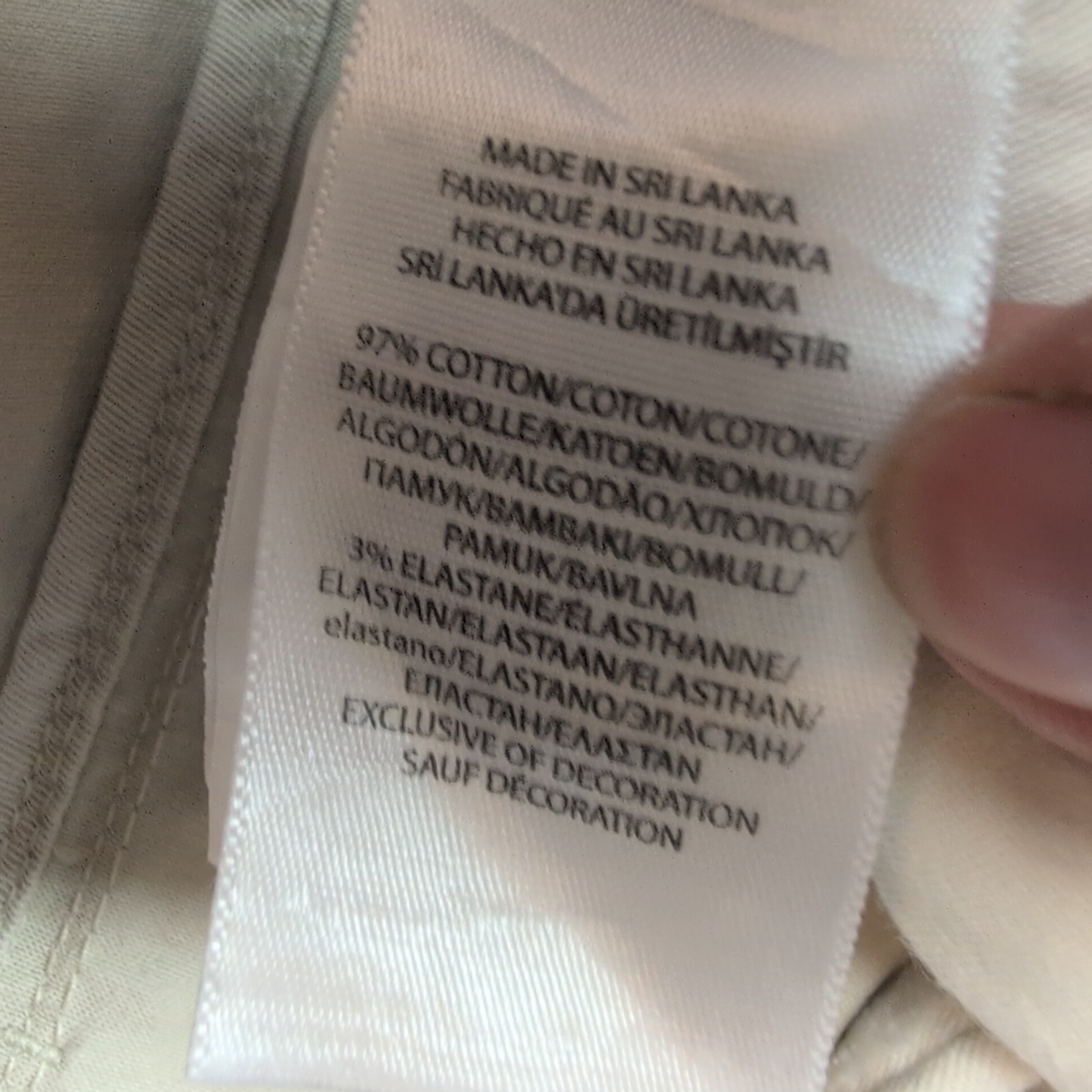 Pantalon Chino Polo Ralph Lauren W36 L36 Crème Logo Brodé Coton