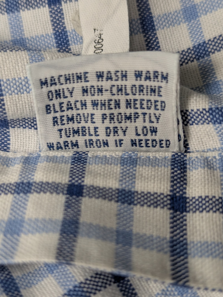 Ralph Lauren Chemise Homme S Bleu Blanc Gingham Manches Longues Logo Bleu Marine