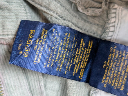 Pantalon Velours Côtelé Polo Ralph Lauren W28 L28 Gris Homme Vintage Jean