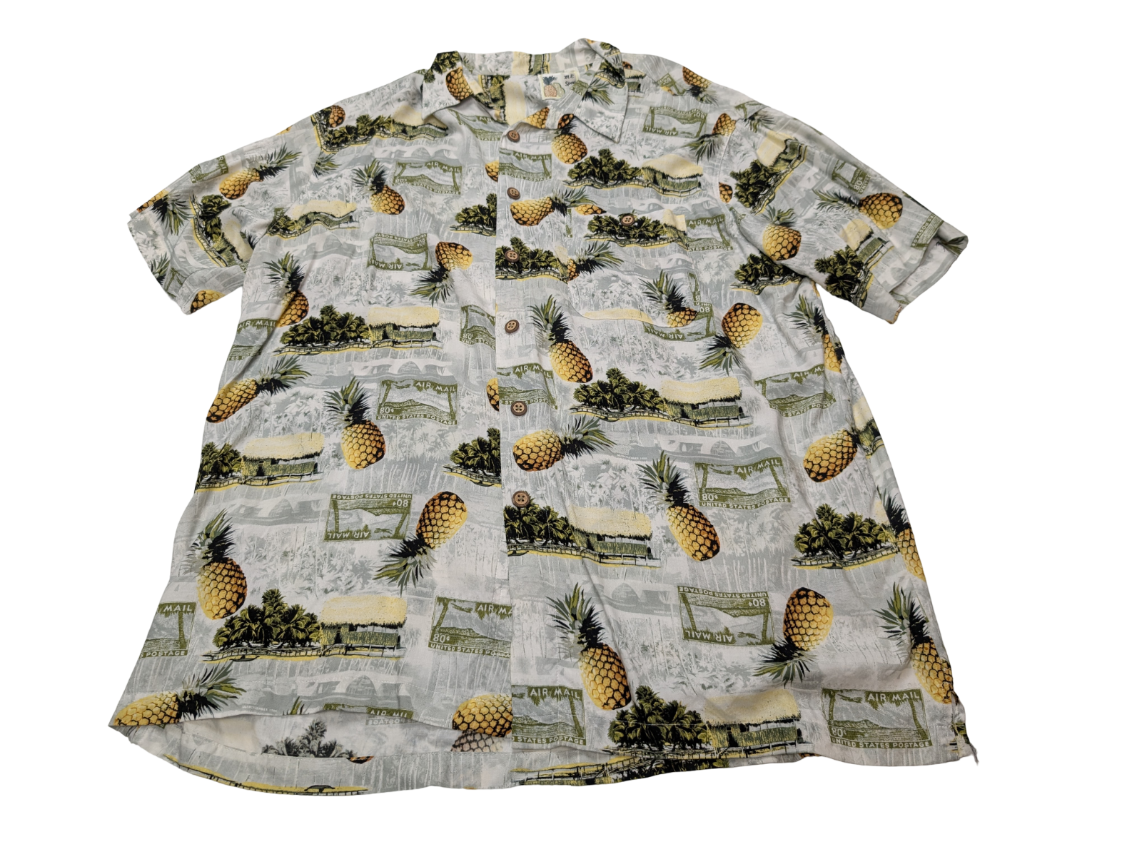 Chemise hawaïenne M.E. Sport ananas manches courtes taille XL