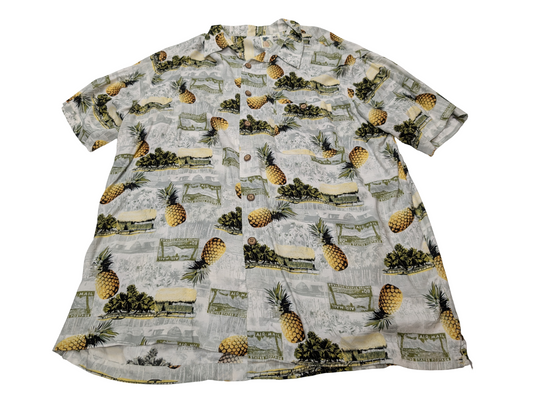 Chemise hawaïenne M.E. Sport ananas manches courtes taille XL
