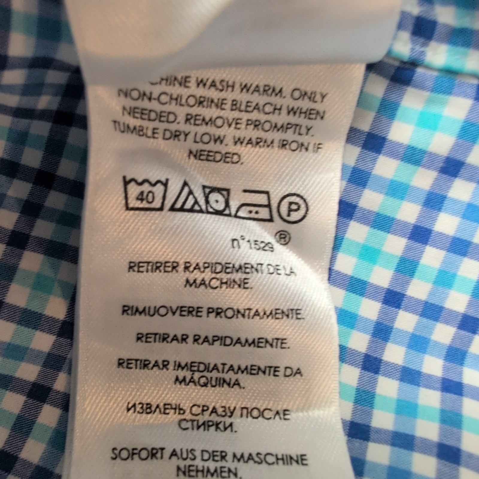 Chemise Ralph Lauren Custom Stretch L Bleu Turquoise Carreaux Logo Bleu