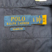 Chemise Polo Ralph Lauren L Bleu Marine Hawaïenne Logo Blanc QR manches courtes