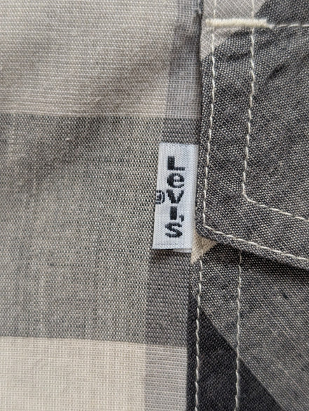 Chemise Levi's Western Carreaux Crème et Noir - Pressions Translucides - T.L