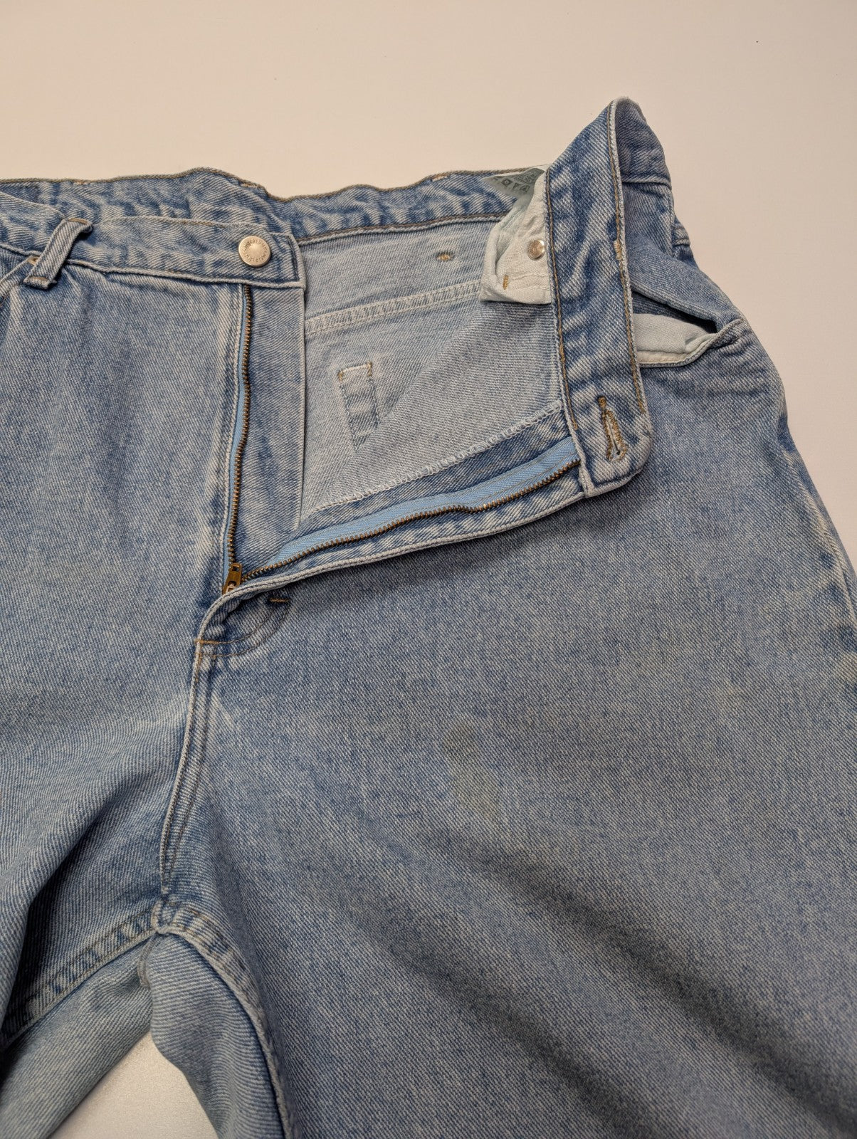 Jean Wrangler Homme Vintage Bleu Clair W38 L34 Denim Pantalon Coupe Droite Chic
