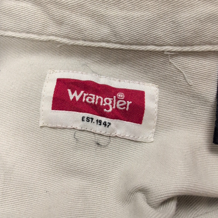 Chemise Wrangler beige crème uni manches courtes taille XXL 2 poches homme