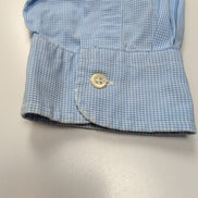 Chemise Ralph Lauren L Custom Fit Carreaux Bleu Logo Rose Button Down Shirt