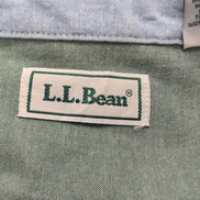 Chemise L.L. Bean verte uni manches courtes homme taille XXL