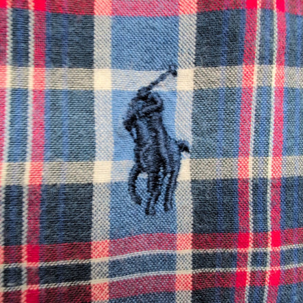 Chemise Ralph Lauren Taille S Classic Fit Carreaux Bleu Rouge Manches Courtes