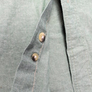 Chemise L.L. Bean verte uni manches courtes homme taille XXL