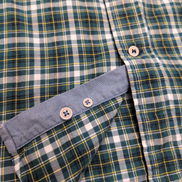 Chemise Nautica L Vert Foncé Carreaux Coton Logo Brodé Poche Manches Longues