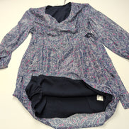 Robe La Redoute 38 Cache-Cœur Bleu Rose Paisley Brillante Neuve