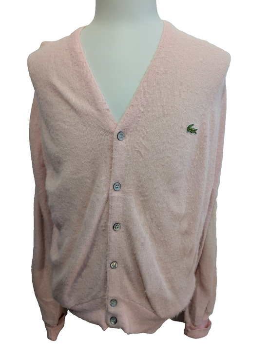 Gilet IZOD Lacoste Vintage Rose Pâle - Taille S Oversize