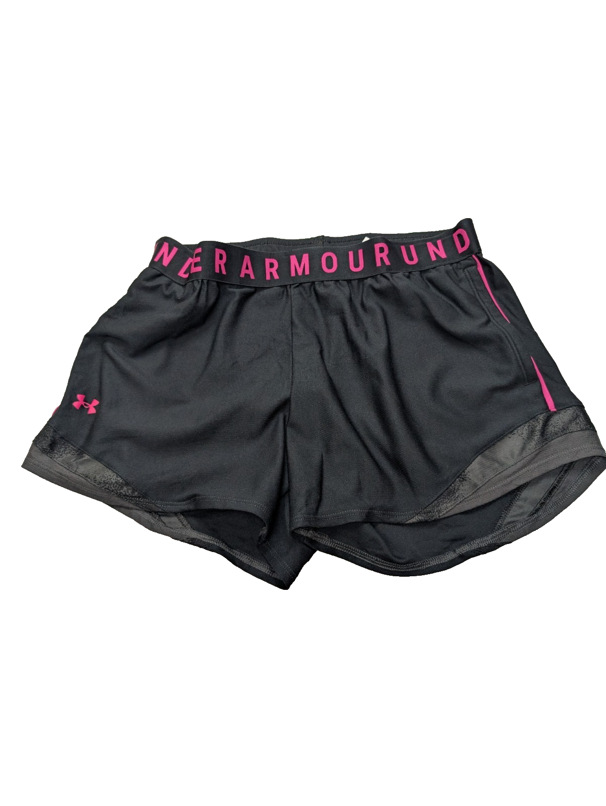 Short Under Armour Rose & Noir avec 2 Poches - Femme Taille M
