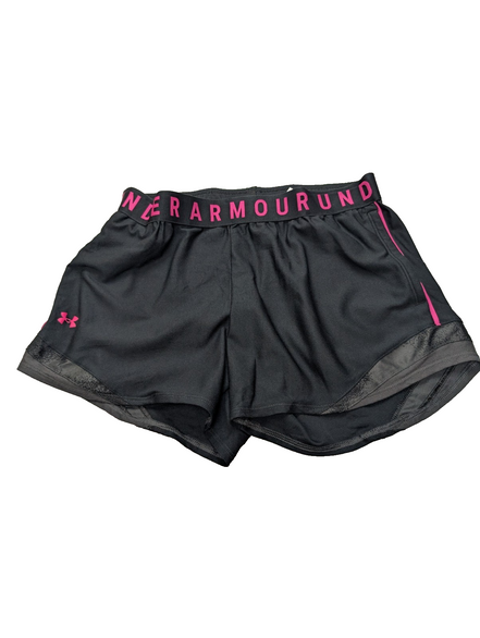 Short Under Armour Rose & Noir avec 2 Poches - Femme Taille M
