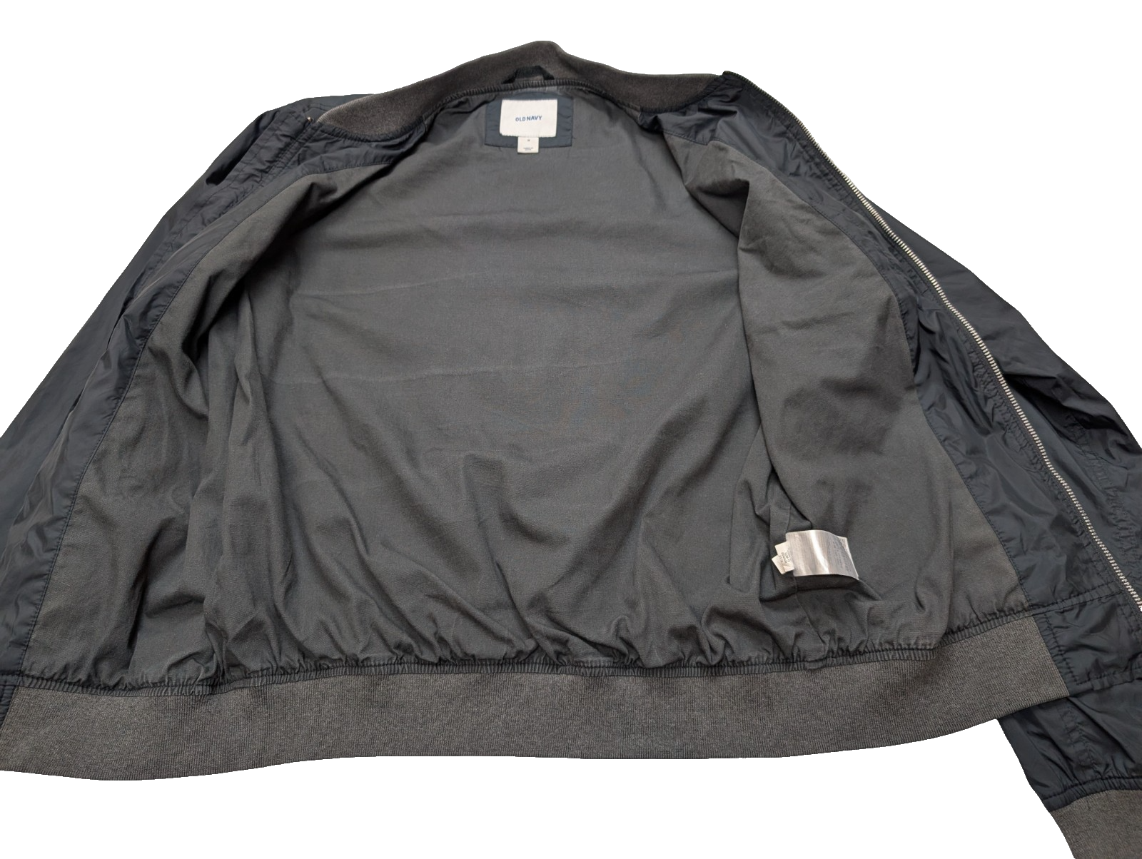 Blouson Bomber Jacket Noir M Veste Aviateur Homme Varsity Old Navy