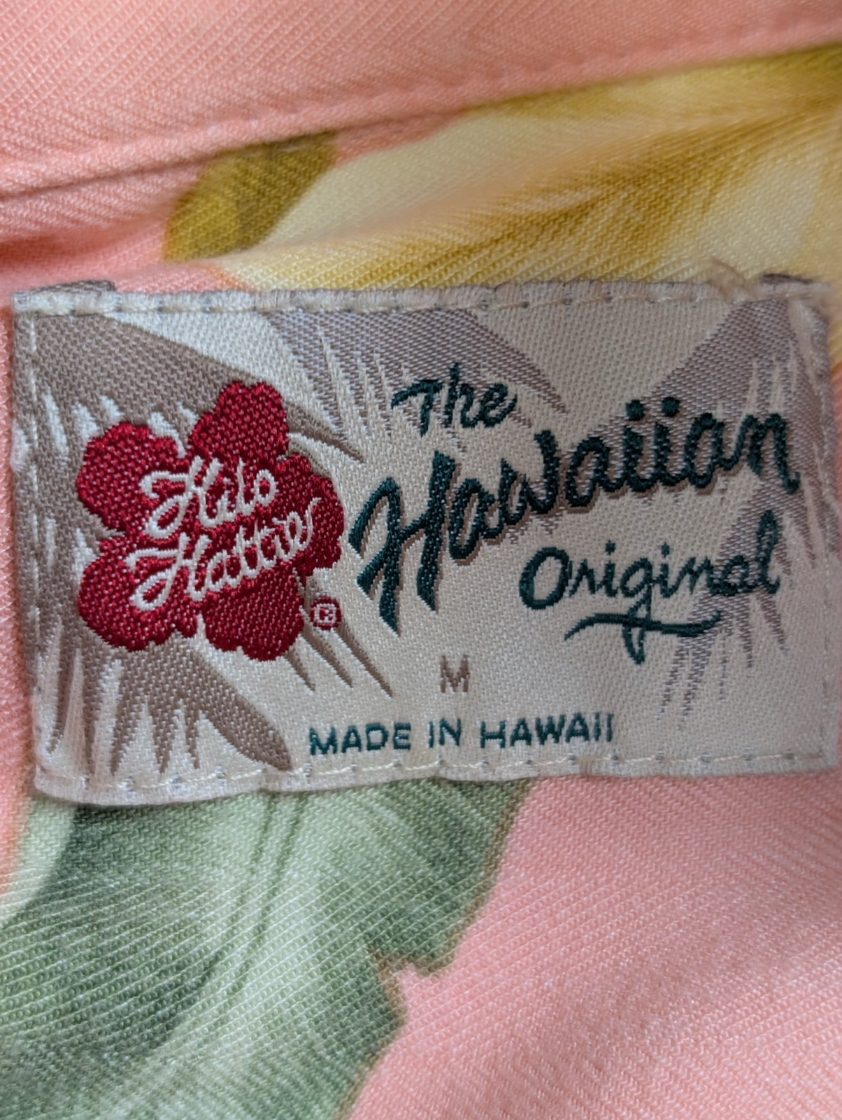 Chemise hawaïenne rose Hilo Hattie made in Hawaii taille M