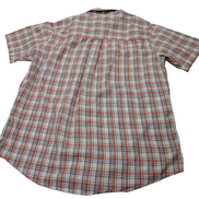 Chemise CHAPS orange manches courte à carreaux taille L 1 poche homme