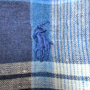 Chemise Ralph Lauren Lin S Carreaux Bleu Blanc Philippines manches longues