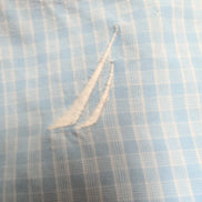 Chemise Nautica Bleu Ciel Petits Carreaux Taille XS 100% Coton Manches courtes