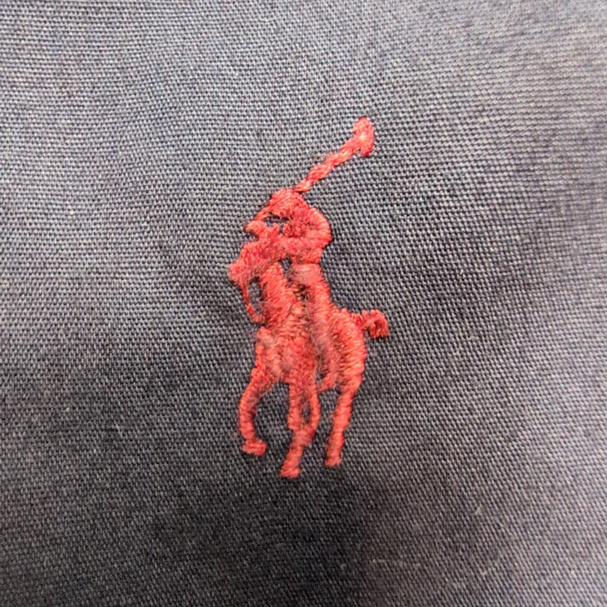 Chemise Ralph Lauren Blake Homme M Violet Profond Logo Rouge Manches Courtes