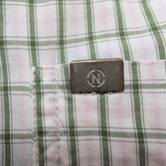 Chemise Nautica verte à carreaux avec poche manches courtes 100% coton taille XL