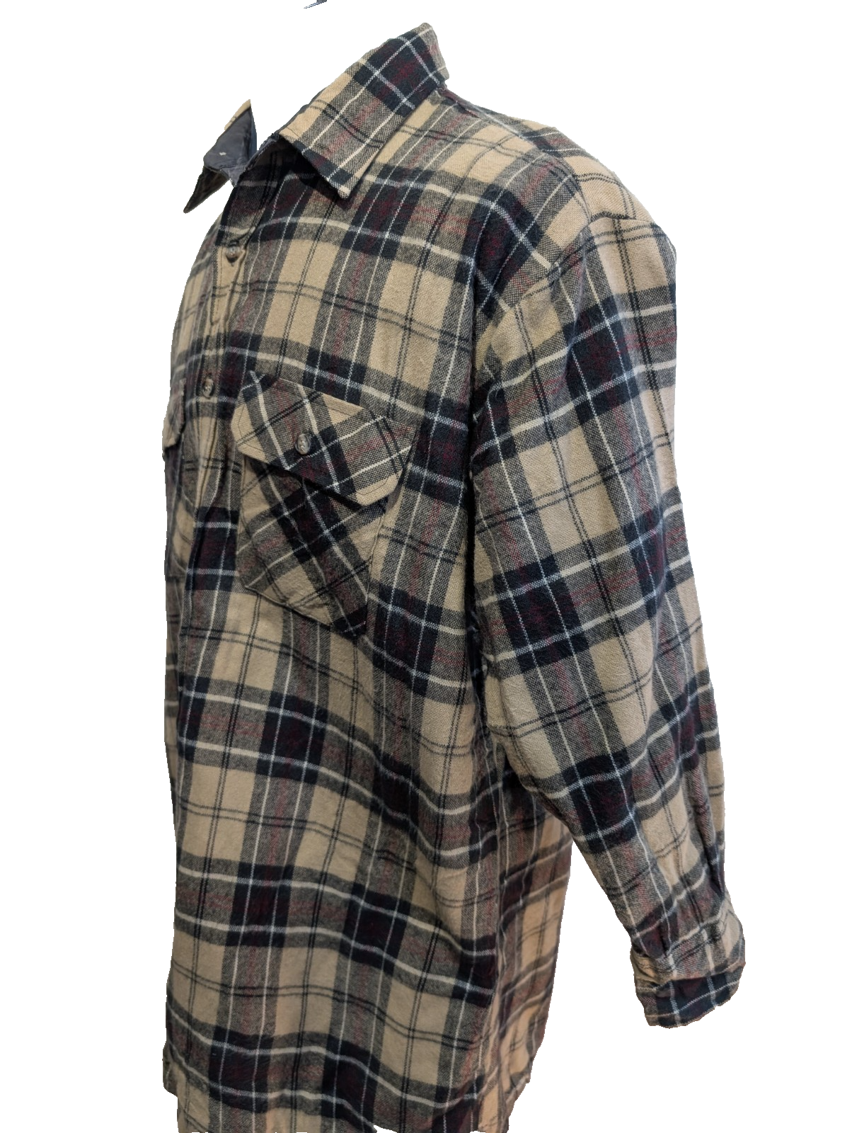Veste Surchemise Matelassée Carreaux Beige Crème Marron XL Chaud 🔥|2575