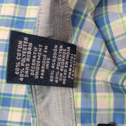 Chemise CHAPS bleue et verte à carreaux manches courtes taille XL #14e
