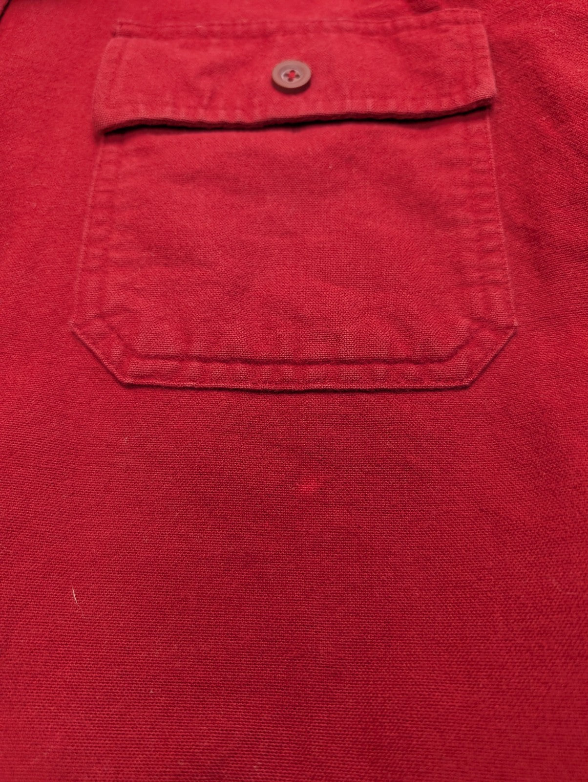 CHEMISE L.L. BEAN FLANELLE ROUGE XXL VINTAGE Chamoisette Workwear