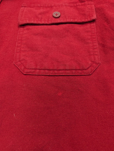 CHEMISE L.L. BEAN FLANELLE ROUGE XXL VINTAGE Chamoisette Workwear