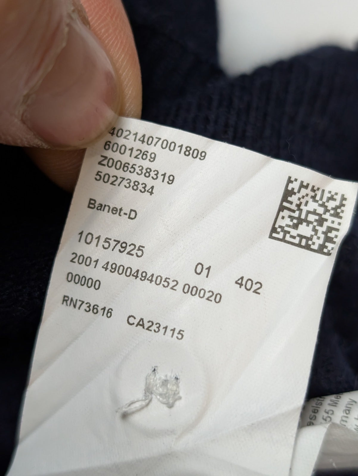 Pull Hugo Boss Femme Taille L Bleu Marine 100% Laine Mérinos Col Boutonné