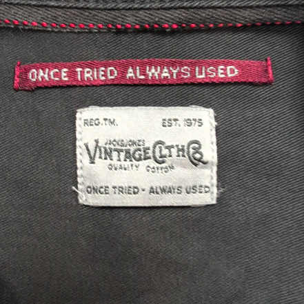 Chemise Jack & Jones Vintage Western Noir Style Vintage Jean Fin Taille S