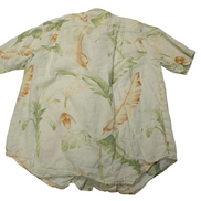Chemise hawaïenne lin Tommy Bahama manches courtes taille M #725 hawaienne