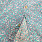 Chemise L.L. BEAN Homme XL Verte à Motifs Géométriques Manches Courtes Poche