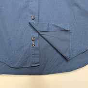 Chemise CALVIN KLEIN Slim Fit XL Bleu Motif Géométrique Stretch Coton