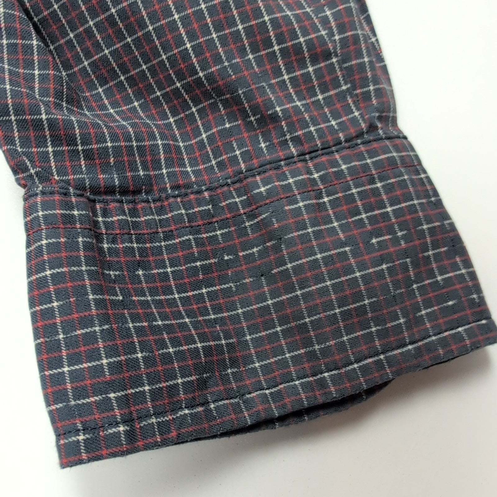 Chemise Ralph Lauren Taille L Classic Fit Gris Rouge Carreaux Logo Brodé Coton