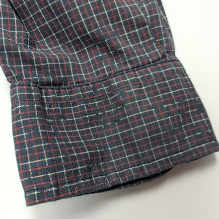 Chemise Ralph Lauren Taille L Classic Fit Gris Rouge Carreaux Logo Brodé Coton