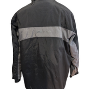 REEBOK Manteau Blouson Vintage Matelassé Noir Gris Capuche Col Taille L | 310BSR