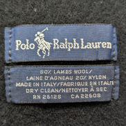 Écharpe Polo Ralph Lauren Réversible 1m90 Laine d'Agneau Noir Vert