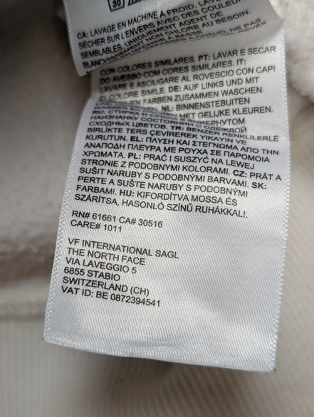 The North Face Sweat à Capuche Blanc - Grand Logo Carré au Dos - Taille XL Femme