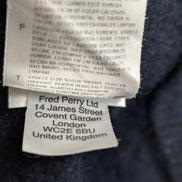 Pull Torsadé Fred Perry 100% Laine Bleu Marine col rond Femme
