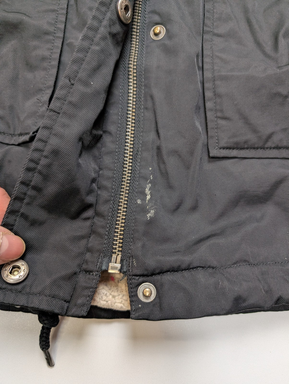 Veste Longue femme LEVI'S Noire Doublée Sherpa Fourrure - Taille XL