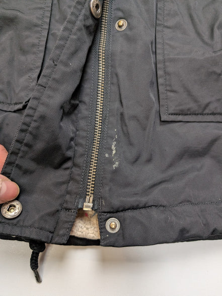 Veste Longue femme LEVI'S Noire Doublée Sherpa Fourrure - Taille XL