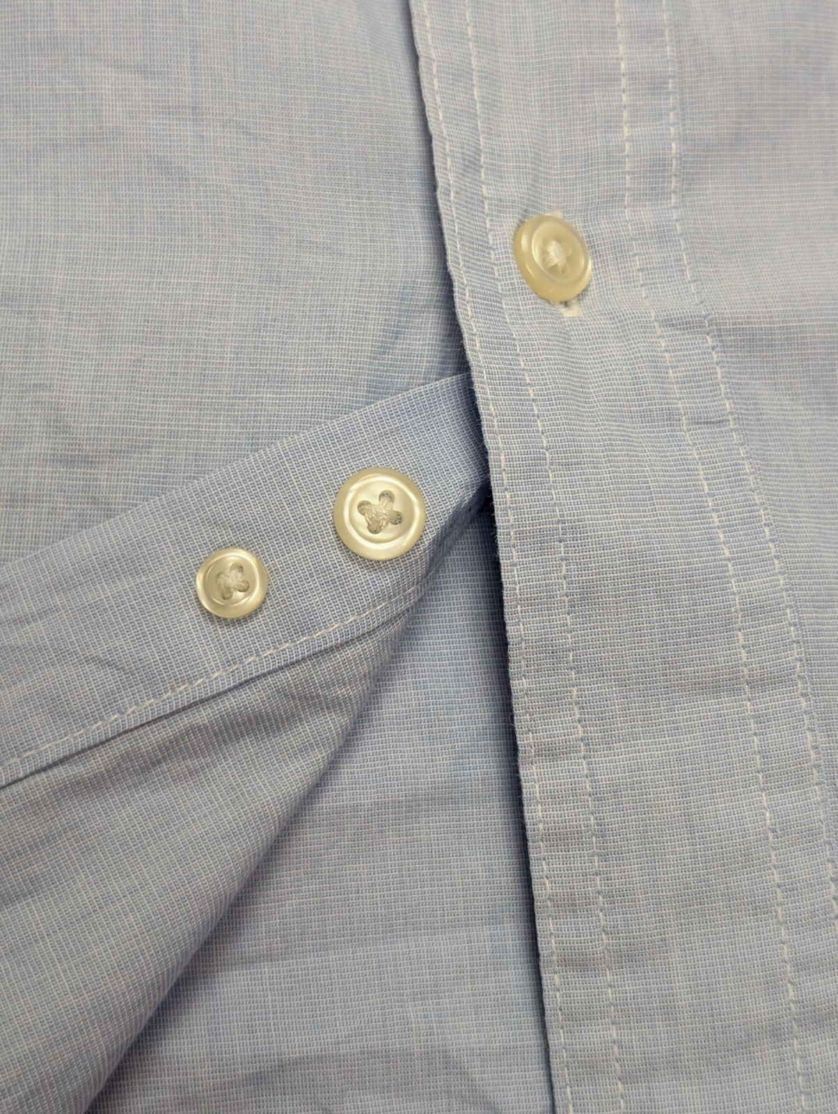 Chemise Chaps manches longues bleu uni taille M #238msch