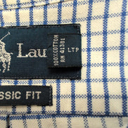 Chemise Ralph Lauren Taille M Classic Fit Bleue Carreaux Oxford Manches Courtes